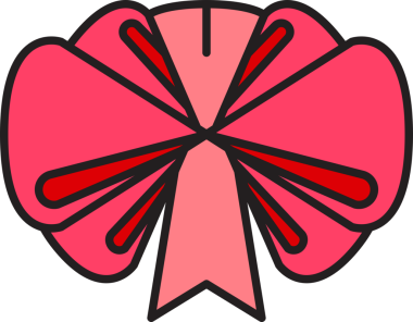 Pembe Dekoratif Papyon Çizimi