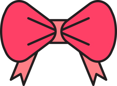 Pembe Dekoratif Papyon Çizimi