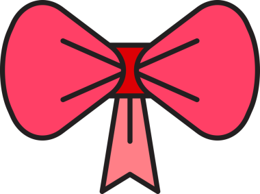 Pembe Dekoratif Papyon Çizimi