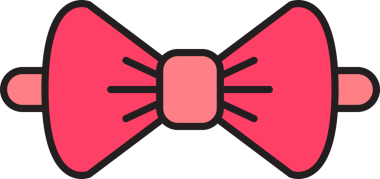 Pembe Dekoratif Papyon Çizimi