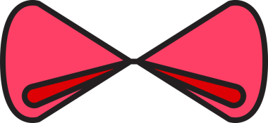 Pembe Dekoratif Papyon Çizimi