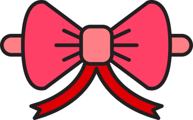 Pembe Dekoratif Papyon Çizimi