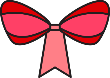 Pembe Dekoratif Papyon Çizimi