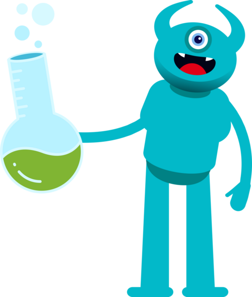 Tek Göz Canavarı Karakteri Laboratuar Şişesi