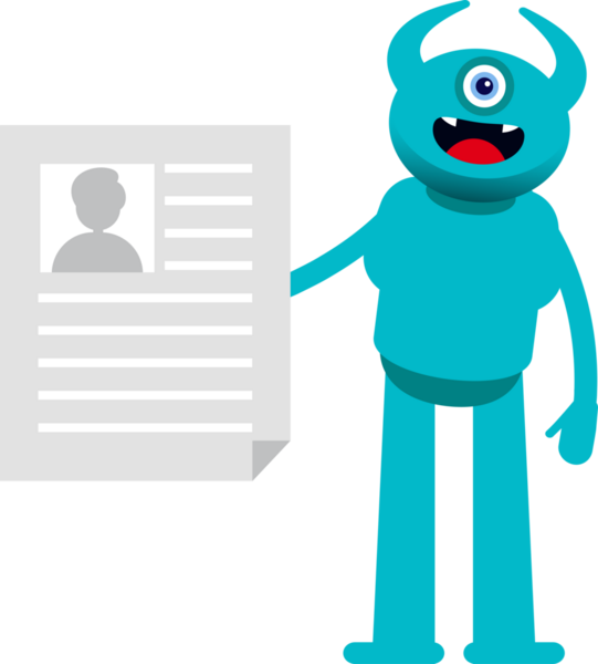 Tek Göz Canavarı Karakteri İş Bulma Başvurusu Belgesi