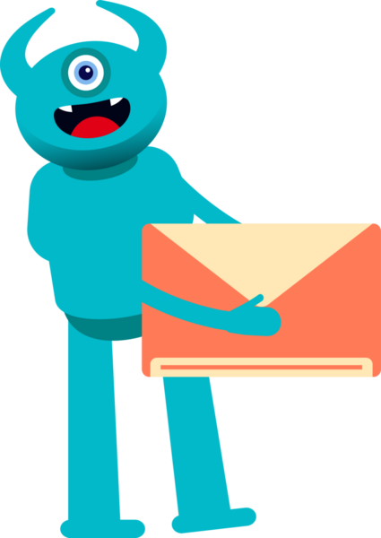 Tek Göz Canavarı Karakteri Posta Tutma