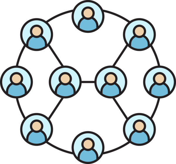 Halkın Ağ Diyagramı Simgesi