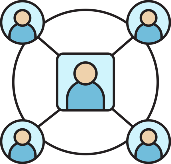 Halkın Ağ Diyagramı Simgesi