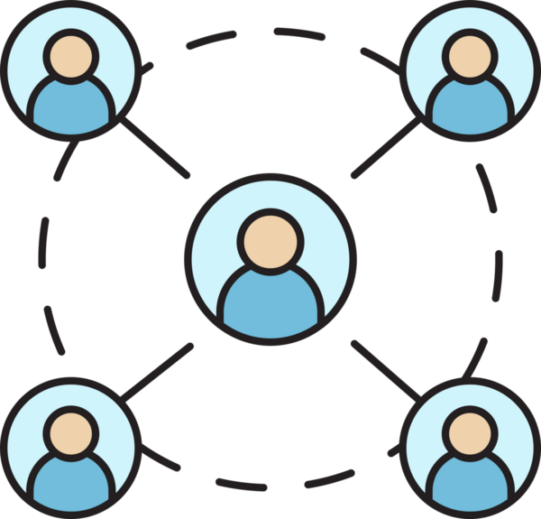 Halkın Ağ Diyagramı Simgesi