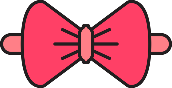 Pembe Dekoratif Papyon Çizimi