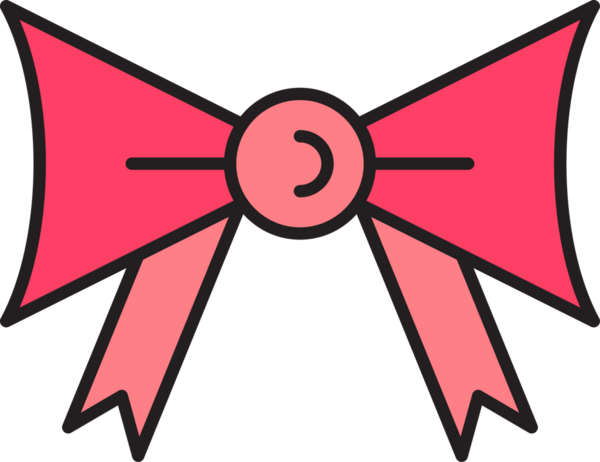 Pembe Dekoratif Papyon Çizimi