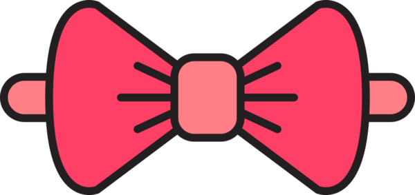 Pembe Dekoratif Papyon Çizimi