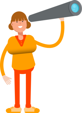 Dürbün kullanan Kız Karakteri