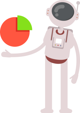 Astronot Karakter Tutucu Turta Çizelgesi