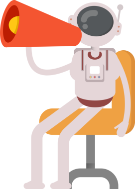 Astronot Karakteri ve Megafon