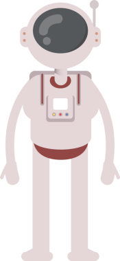 Astronot Karakteri Ayakta Duran Clipart