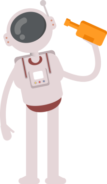 Astronot Karakteri İçen Bira