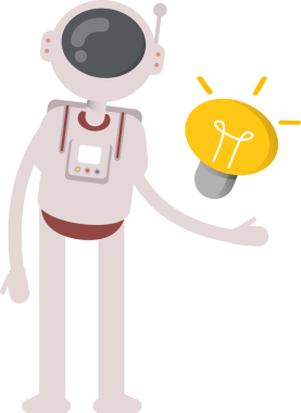 Astronot Karakteri ve Ampul