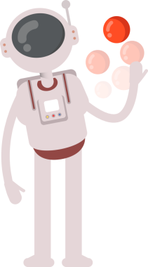 Astronot Karakteri Top Oynuyor