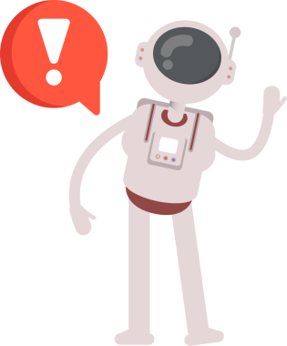 Astronot Karakteri ve Hata İşareti