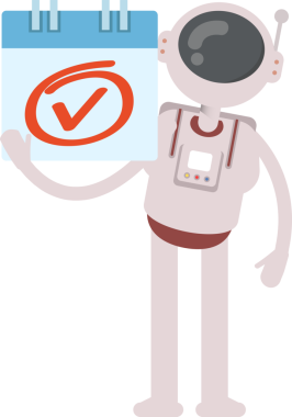 Astronot Karakteri ve İşaret İşaretini Kontrol Et