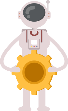 Astronot Karakteri Tutma Teçhizatı