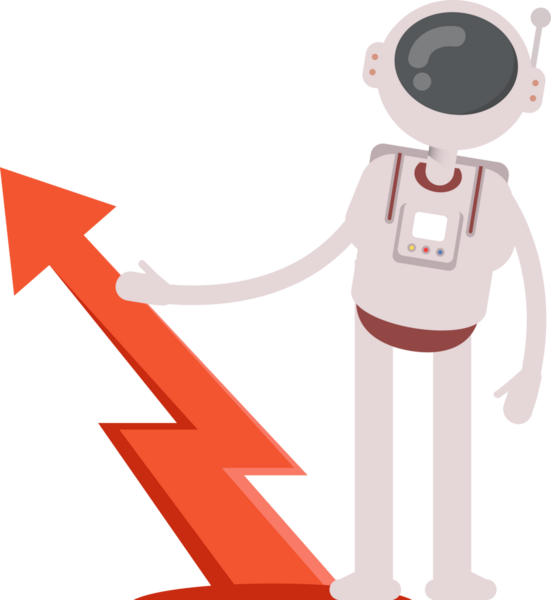 Astronot Karakteri ve Ok Çizelgesi