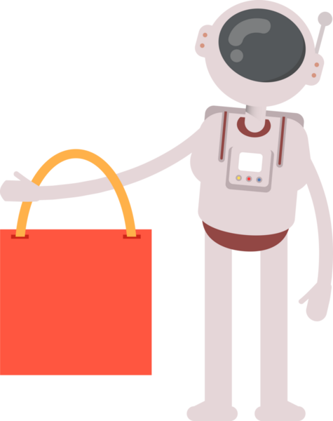 Astronot Karakteri Alışveriş Çantası