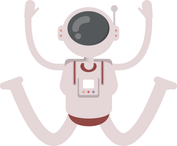 Astronot Karakteri Sıçrayan Clipart