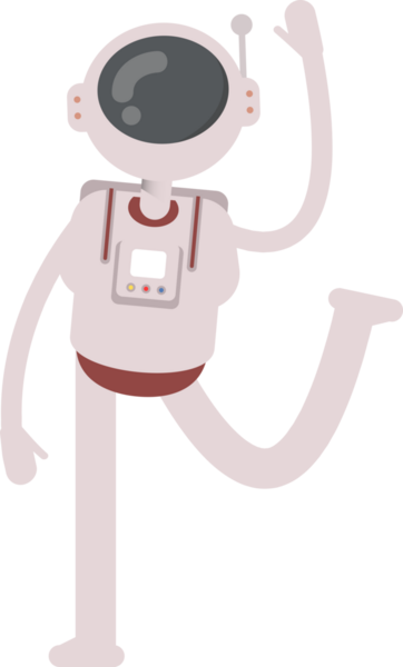 Astronot Karakteri Rahatlatıcı Çizim