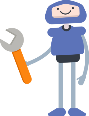 Çizgi Robot Karakteri Clipart