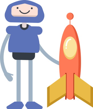 Çizgi Robot Karakteri Clipart