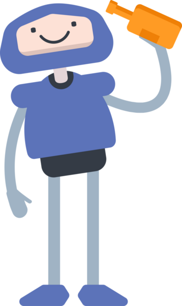 Çizgi Robot Karakteri Clipart