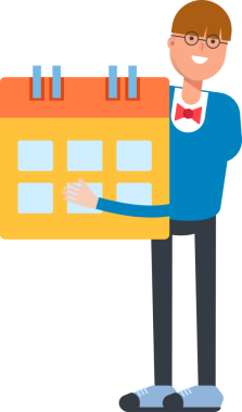 Bowtie Suit Karakteri Tutma Takvimi Olan Çocuk