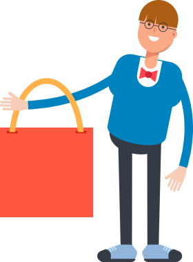 Bowtie Suit Karakterli Çocuk Alışveriş Çantası