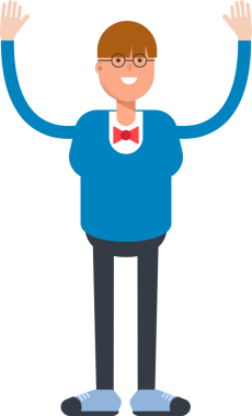 Bowtie Suit Karakteri Olan Çocuk Ellerinizi Kaldırın