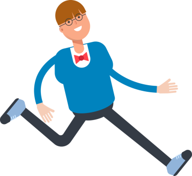 Bowtie Suit Karakteri Yürüyen Çocuk