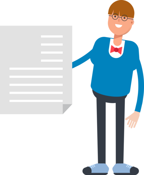 Bowtie Suit Karakteri Tutucu İş Başvurusu Belgesi Olan Çocuk