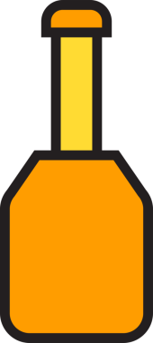 İçecek Şişe Simgesi İllüstrasyonu