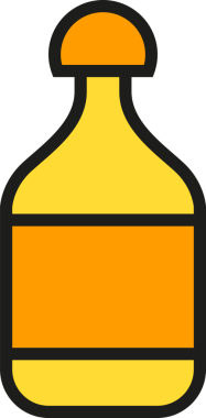 İçecek Şişe Simgesi İllüstrasyonu