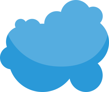 Mavi Bulutlu Baloncuk Çizimi