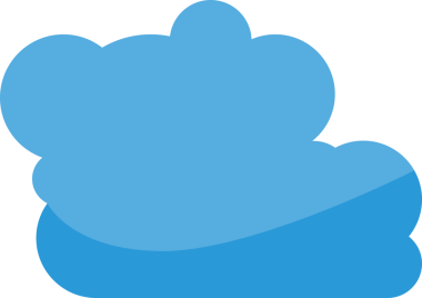 Mavi Bulutlu Baloncuk Çizimi