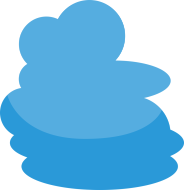 Mavi Bulutlu Baloncuk Çizimi