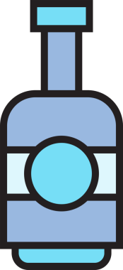 İçecek Şişe Simgesi İllüstrasyonu