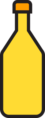 İçecek Şişe Simgesi İllüstrasyonu