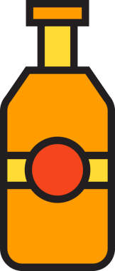 İçecek Şişe Simgesi İllüstrasyonu