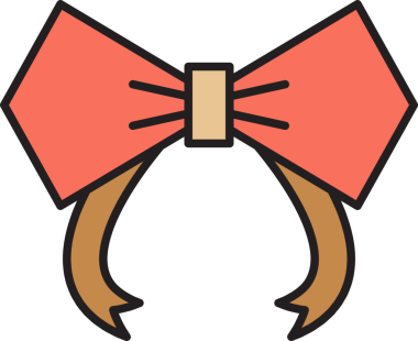 Pembe Dekoratif Papyon Çizimi