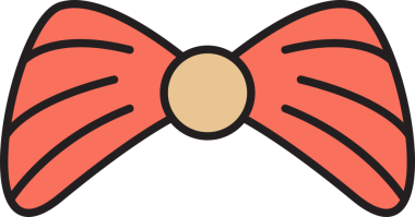 Pembe Dekoratif Papyon Çizimi