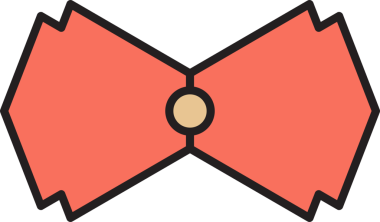 Pembe Dekoratif Papyon Çizimi