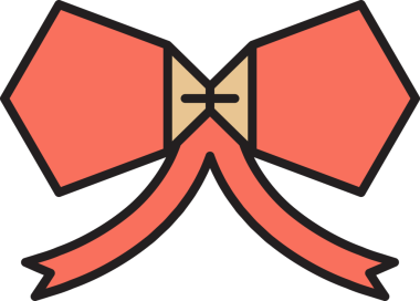 Pembe Dekoratif Papyon Çizimi